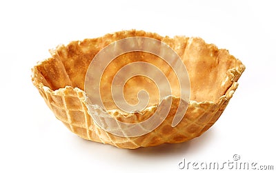 Empty waffle basket Stock Photo