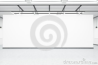 Empty wall in an exhibition hall Stock Photo