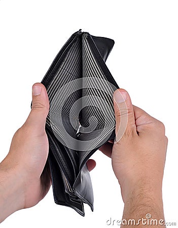 Empty wallet Stock Photo