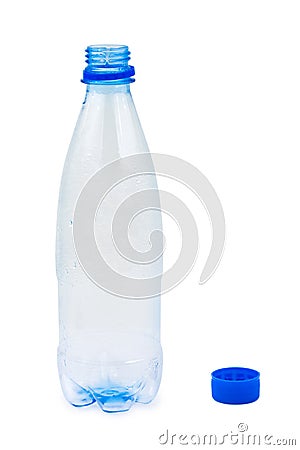 Empty water bottle Stock Photo