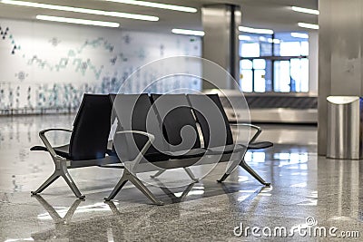 empty wating hall at an airport Stock Photo