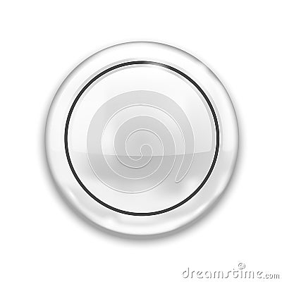 Empty White Button Vector Illustration