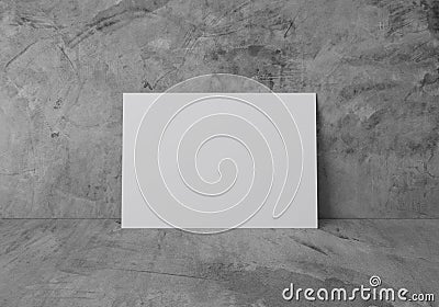 Empty white horizontal rectangle A4 paper sheet mockup, 3D rendering Stock Photo