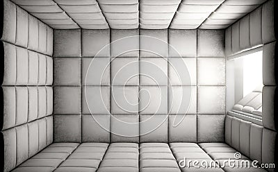 Empty Padded Cell With Open Door Stock Photo