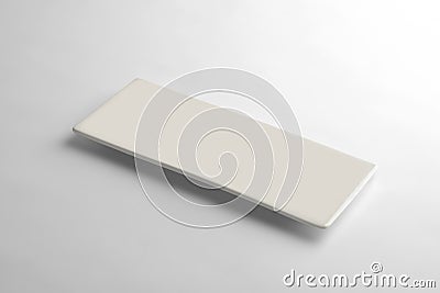 Empty white plate for sushi Stock Photo