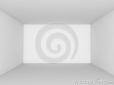 Empty white room Stock Photo