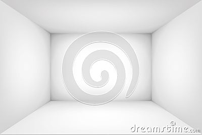 Empty white room. The inner space of the box. Vector design illustration. Mock up for you business project Vector Illustration