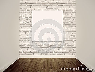 Empty white walls Stock Photo