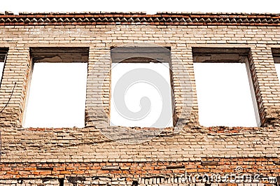 Empty window openings Stock Photo