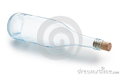 Empty Wine Bottle Stock Photo