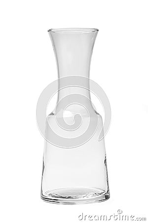 Empty Wine Carafe - Photo With Clipping Path Stock Photo