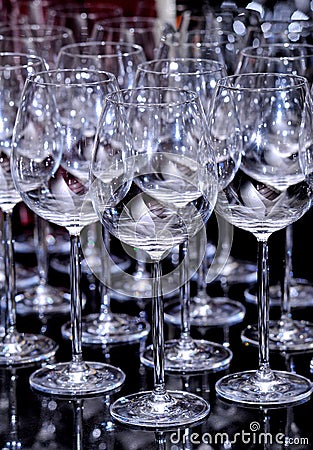 Empty wine glass Stock Photo