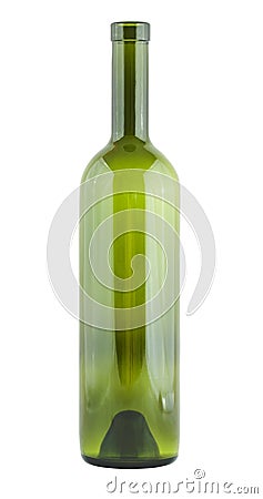 Empty wine glass bottle Stock Photo