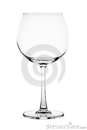 Empty wine glass isolated on the white background Stock Photo