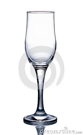 Empty wine glass isolated on Stock Photo