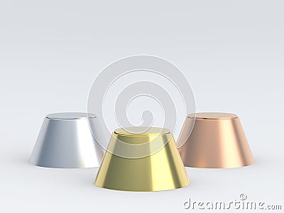 Empty winners podium. 3D rendering. Stock Photo