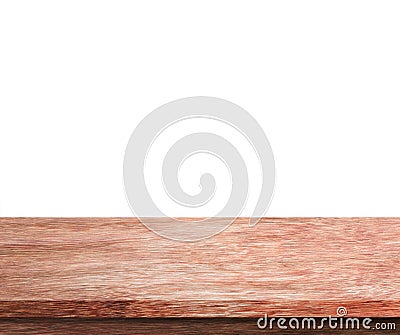 Empty wood table top isolated for product display montages Stock Photo