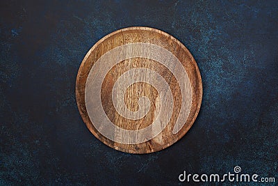 Empty wooden plate Stock Photo