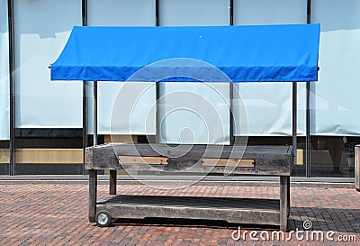 Empty wooden stall Stock Photo