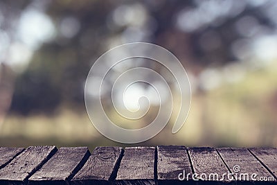 Empty wooden table Stock Photo