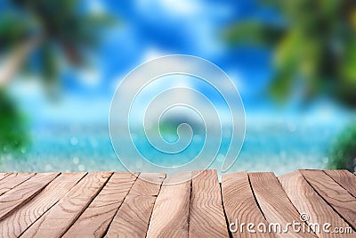 Empty wooden table Stock Photo