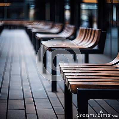 An Empty Woods Seat Awaits Amidst Tranquil Serenity Stock Photo