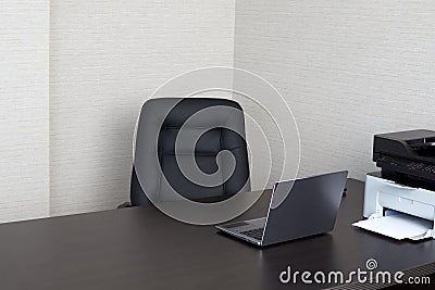 Empty workplace in the office Stock Photo