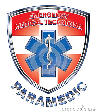 EMT Paramedic Medical Design Shield Vector Illustration