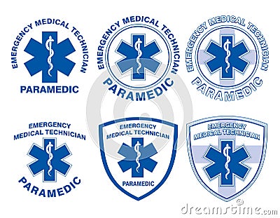 EMT Paramedic Medical Designs Vector Illustration