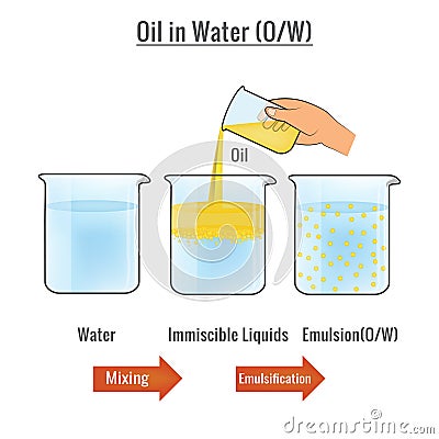 Emulsion oil in water vector illustration Vector Illustration