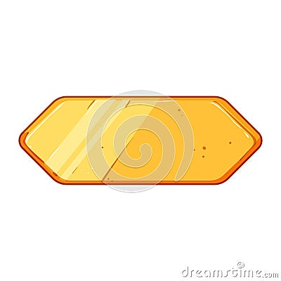 en gold game button cartoon vector illustration Vector Illustration