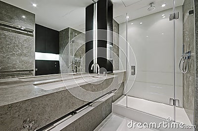 En-suite bathroom Stock Photo