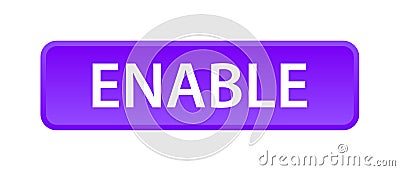 Enable button Vector Illustration