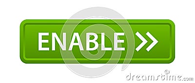 Enable button Vector Illustration