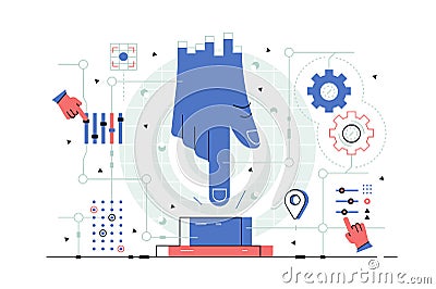 Enable option of manual controlling Vector Illustration