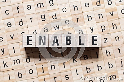 Enable word concept Stock Photo