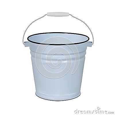 Enamel bucket.Vector illustration. Vector Illustration