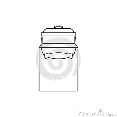 Enameled can. linear icon. vector Vector Illustration