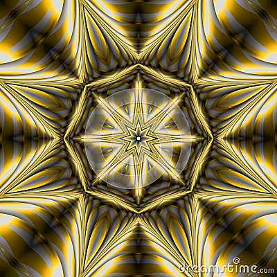 Encapsulated star mandala Stock Photo