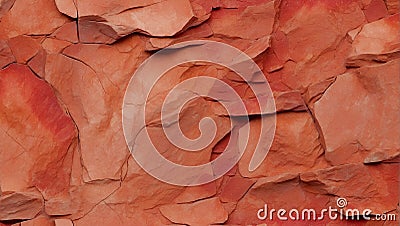 Crimson Charm: Red Sandstone Radiance. AI generate Stock Photo