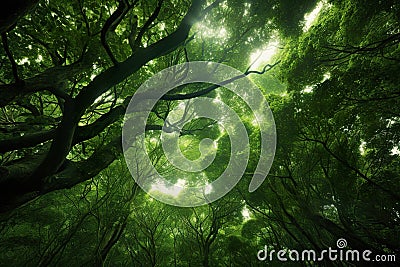 Enchanted Forest: Lush Green Paradis Stock Photo