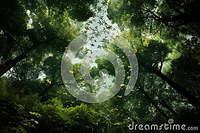 Enchanted Forest: Lush Green Paradis Stock Photo