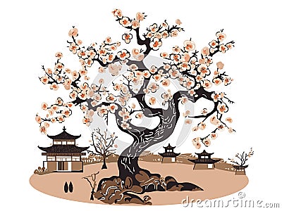 Enchanting Apricot Blossoms - Lunar New Year Decor Vector Illustration