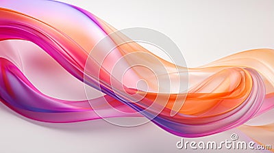 Enchanting Dance of Vibrant Love: Abstract Swirls in Pink, Purple, and Orange Stock Photo