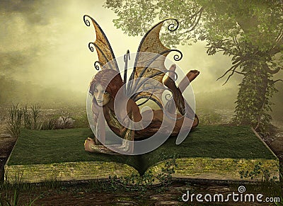 Enchanting Elemental Earth Fairy Fantasy Stock Photo