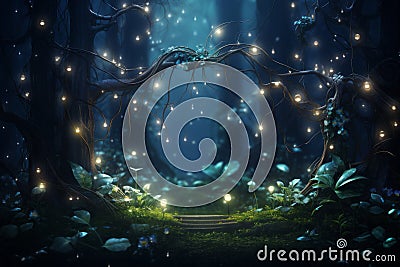 Enchanting Fairy Lights Stock Photo