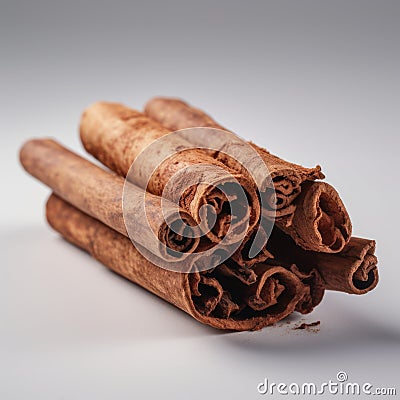 An enchanting image of a single dried cinnamon stick generative AI Stock Photo