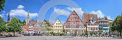 Market Square in the Charming Town of Esslingen, Germany Editorial Stock Photo
