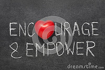 Encourage and empower Stock Photo