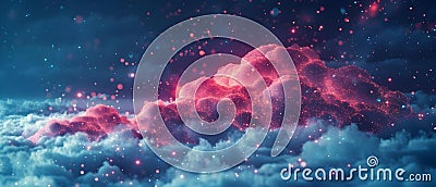Encrypted Cloud Data â€“ A Secure Digital Haven. Concept Data Encryption, Cloud Security, Cyber Stock Photo